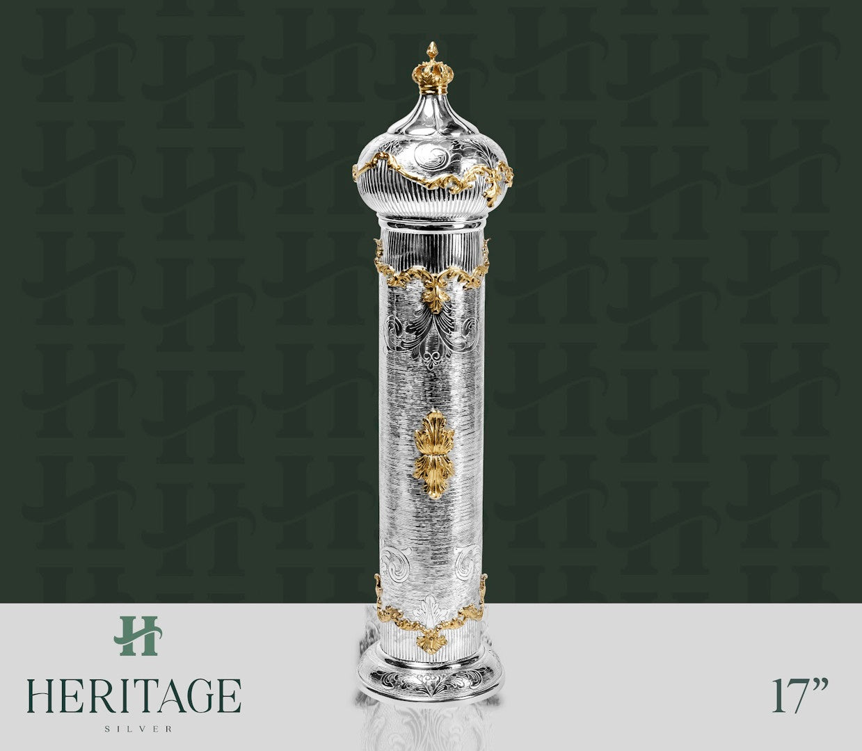 JENOVA 32 CM GOLD MEGILLAH HOLDER