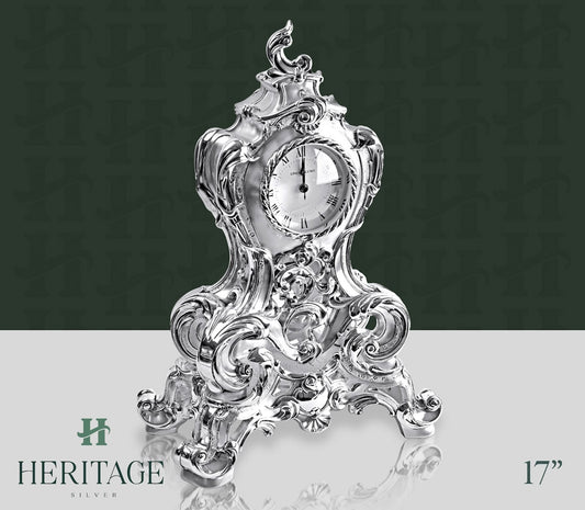SILVER CLOCK ON BASE