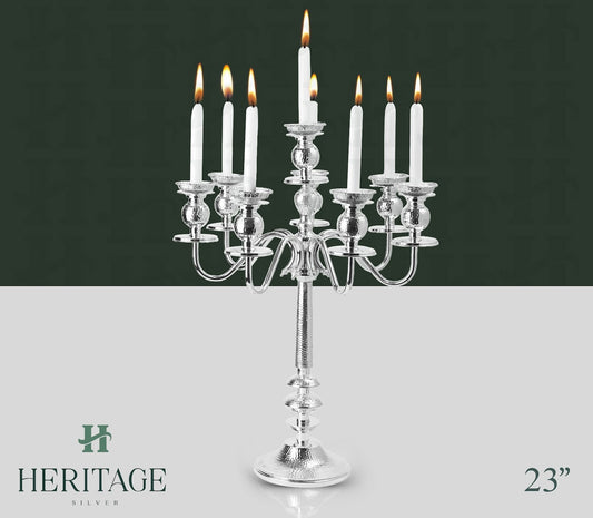 8 LIGHT HAMMERED CANDLABRE