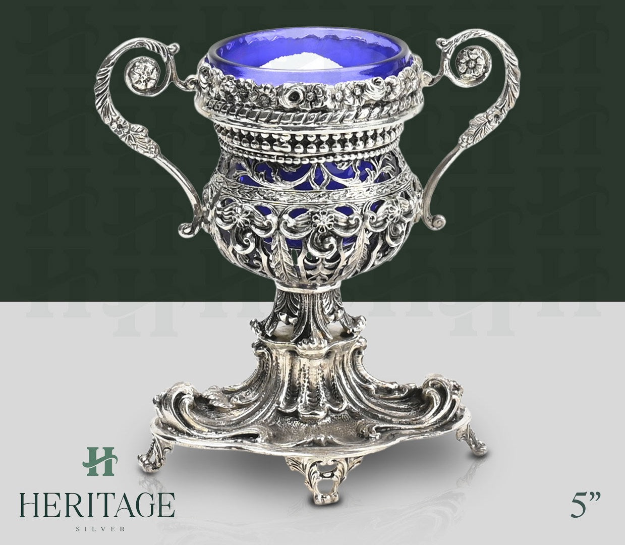 LACE CASTED OVAL SINGLE SALT HOLDER