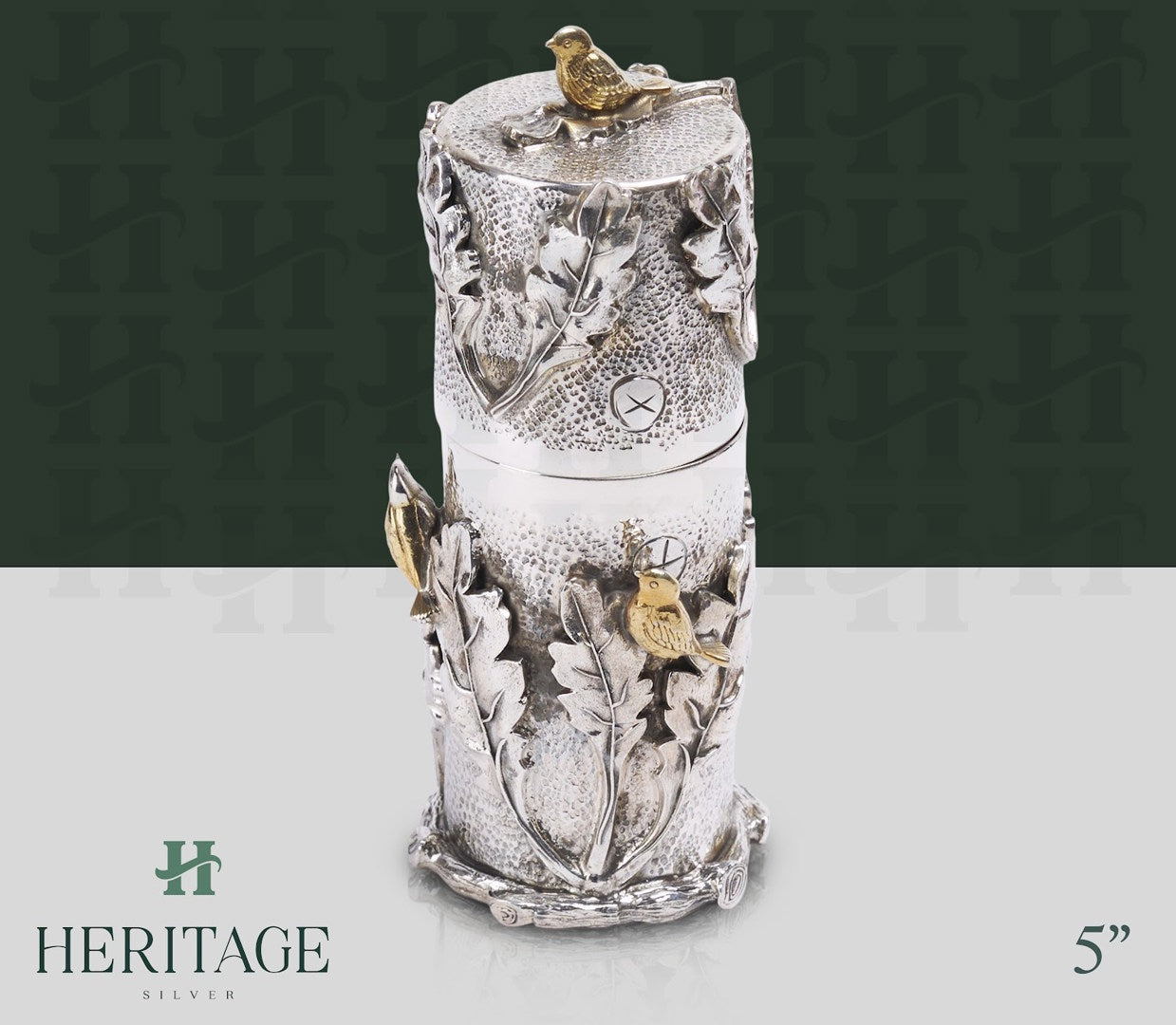 GOLD BIRD ROUND MATCH BOX