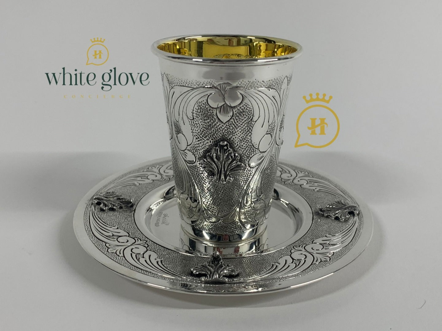CHASED BECHER SET WITH RIM