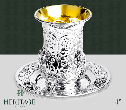 CHASED SMALL BECHER SET