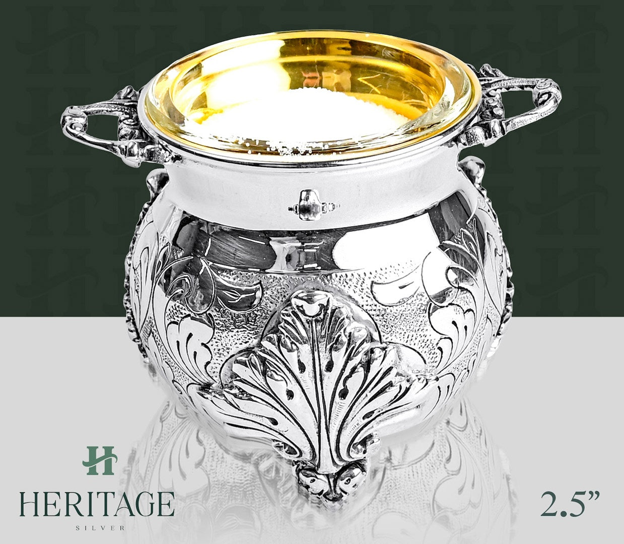 SINGLE SALT HOLDER WITH HANDLE – Heritage Silver