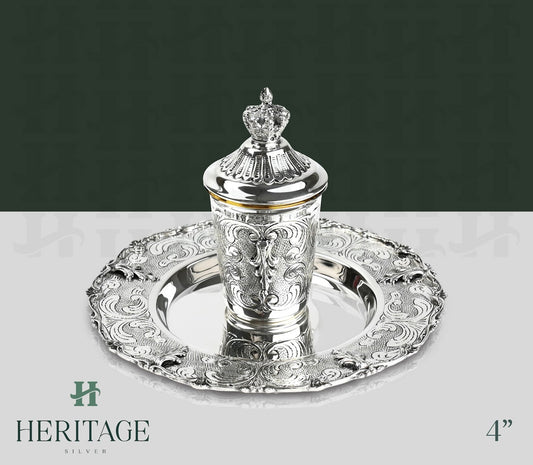 CHASED 3 OZ BECHER SET WITH COVER