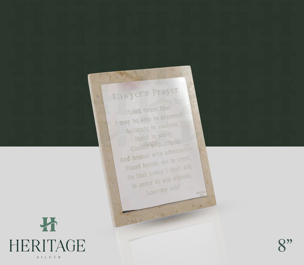 LAWYER BLESSING ON SILVER STAND