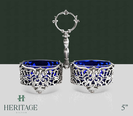 ITALY CASTED DOUBLE SALT HOLDER