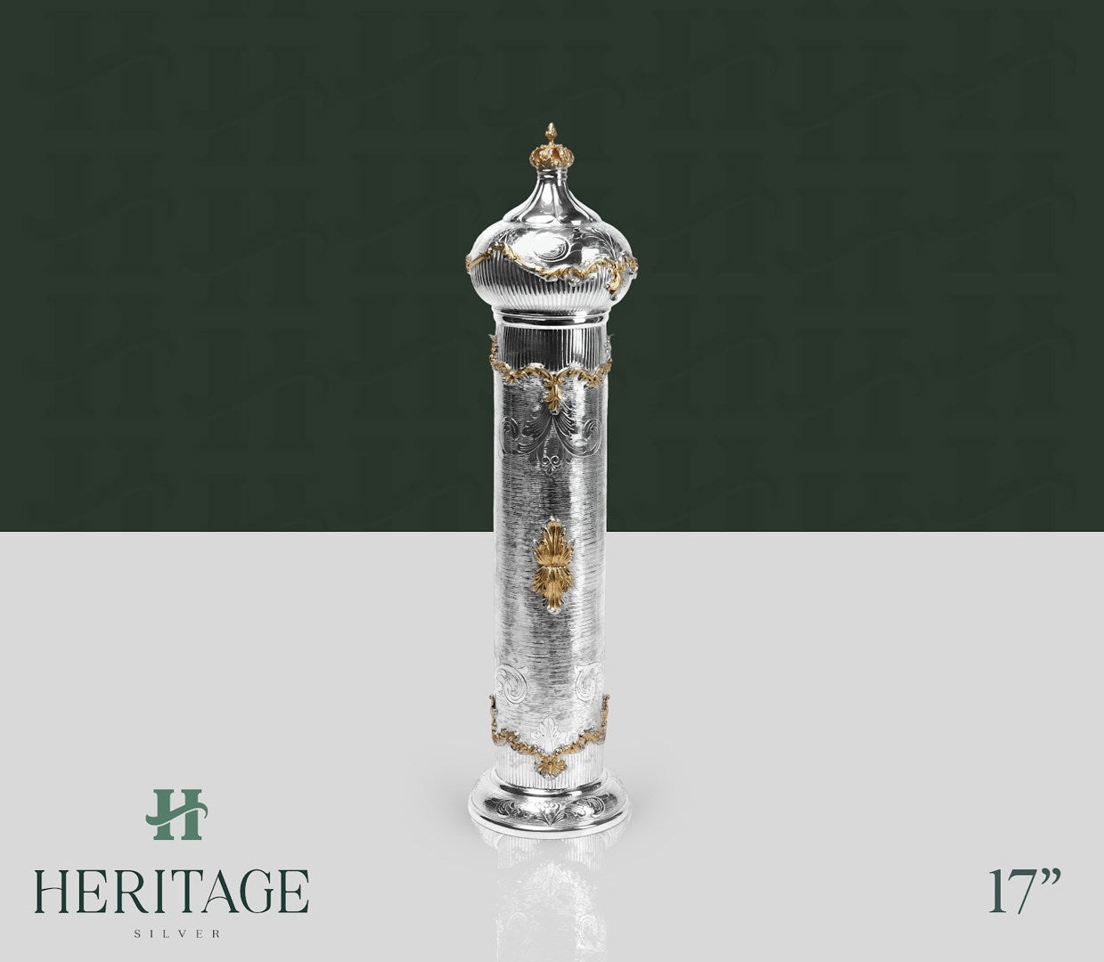 JENOVA 32 CM GOLD MEGILLAH HOLDER