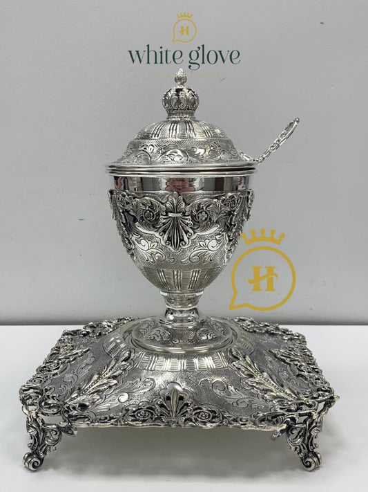 TORINO SMALL HOENY DISH WITH TRAY