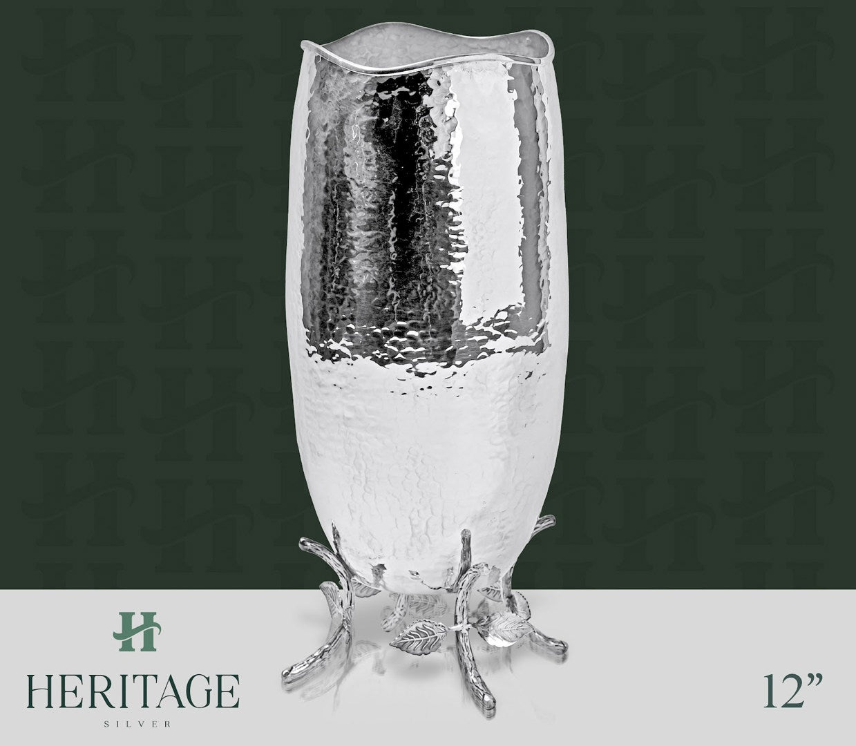 HAMMERED VASE ON LEGS