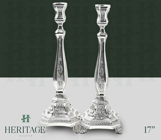 CASTED SQUARE CANDLESTICKS