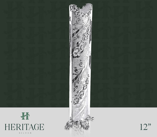 ENGRAVED HADASIM VASE SCROLL BASE