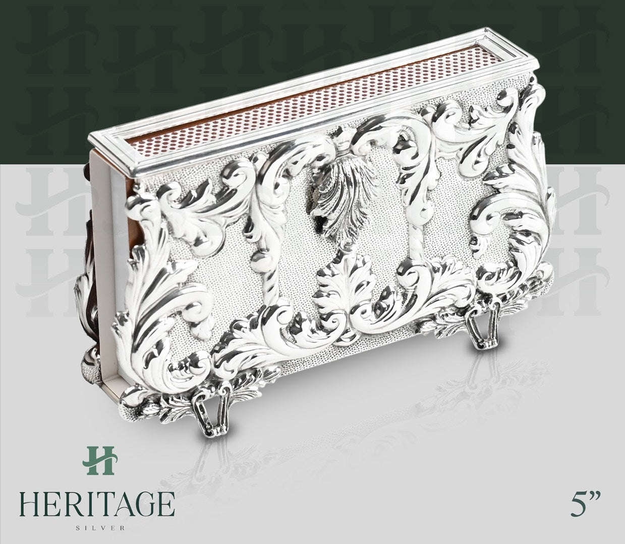 LEAF STAMPED MATCH BOX