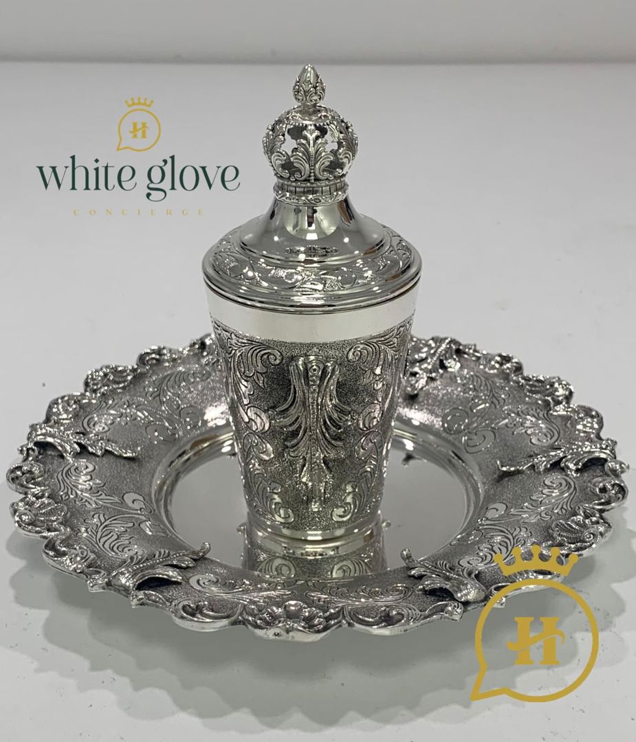 ENGRAVED BECHER SET WITH COVER