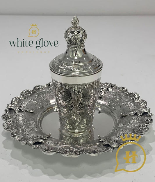 ENGRAVED BECHER SET WITH COVER