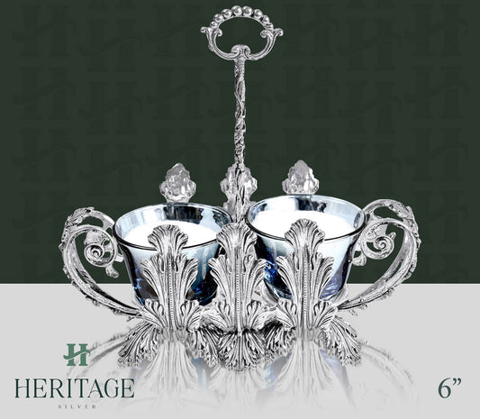 ITALY CASTED DOUBLE SALT HOLDER