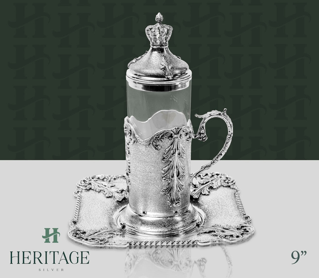 MATT SQUARE TEA SET – Heritage Silver