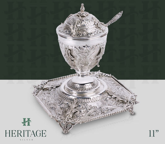 MILANESE MEDIUM HONEY DISH WITH TRAY