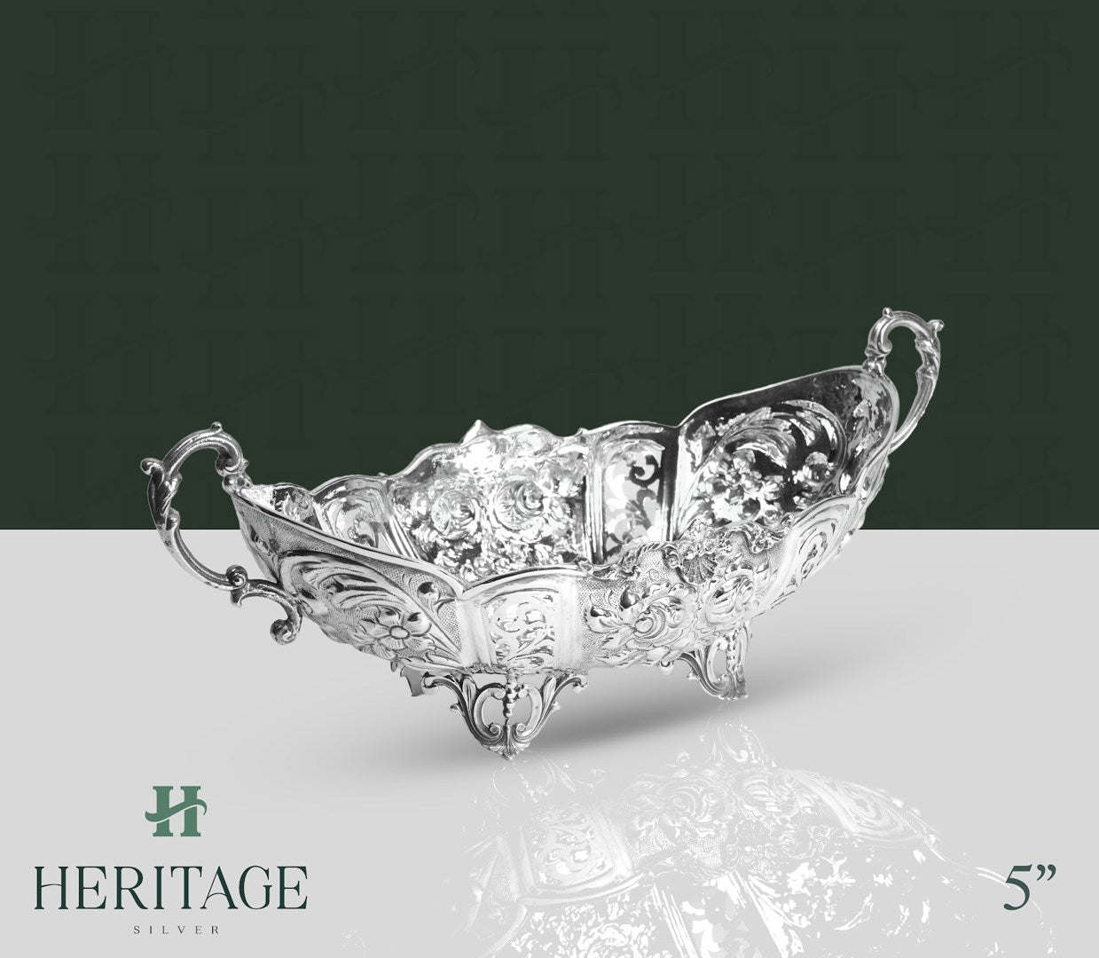 FINE PIERCED OVAL FRUIT BOWL