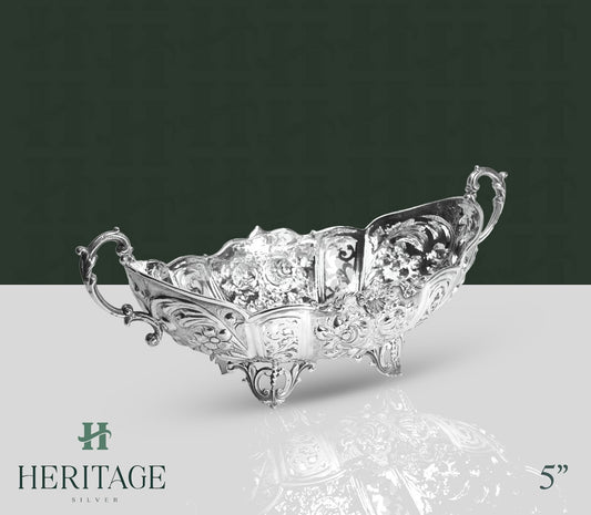 FINE PIERCED OVAL FRUIT BOWL