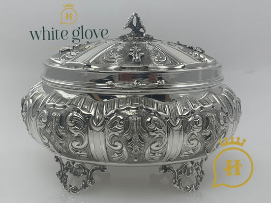 STAMPED ESROG BOX WITH LEAVES