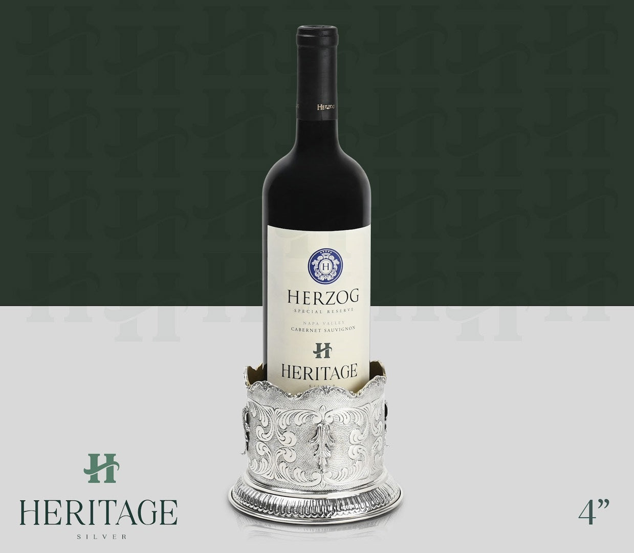 ORNATE FLOWING DEASIGN WINE BOTTLE COASTER