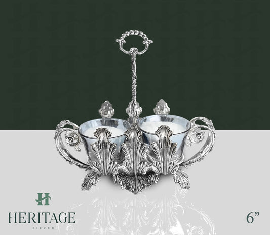 ITALY CASTED DOUBLE SALT HOLDER