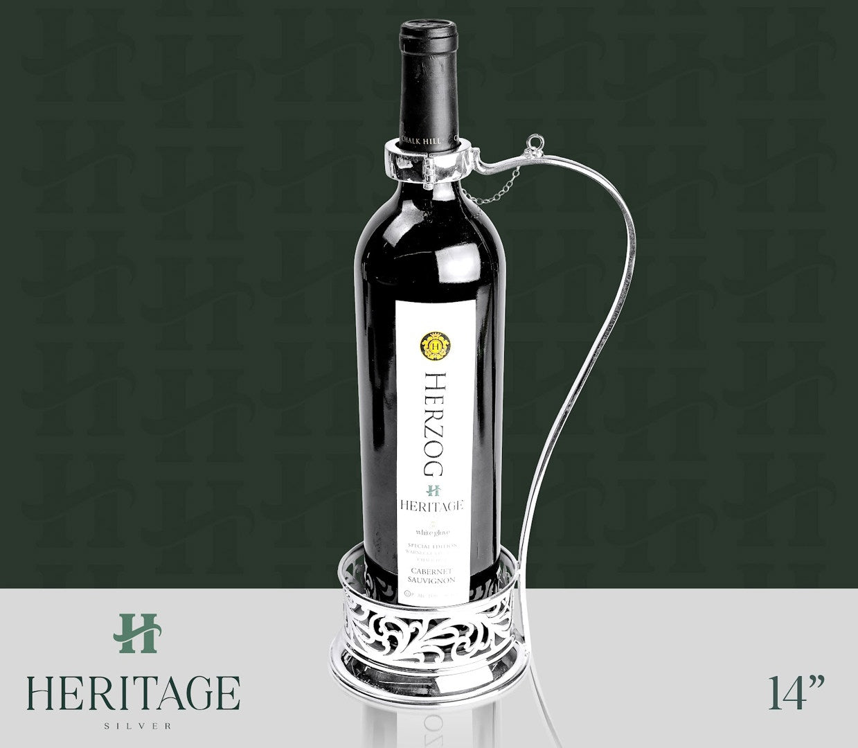 CUT WINE BOTTLE HOLDER WITH HANDLE