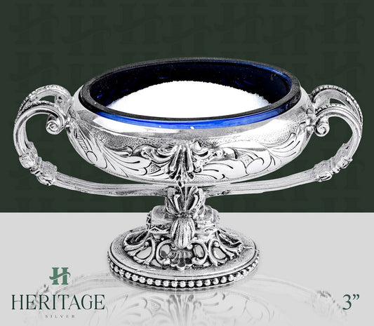 OVAL SALT HOLDER WITH CASTED BASE