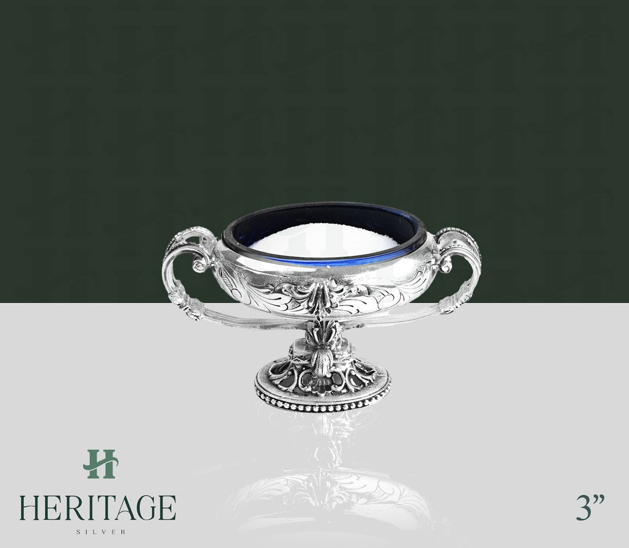 OVAL SALT HOLDER WITH CASTED BASE