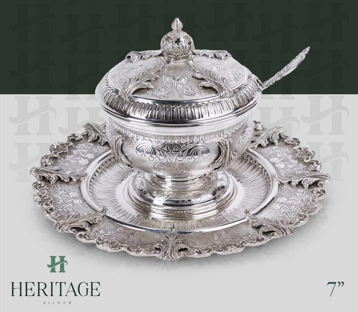 H13-526-S HONEY DISH WITH TRAY