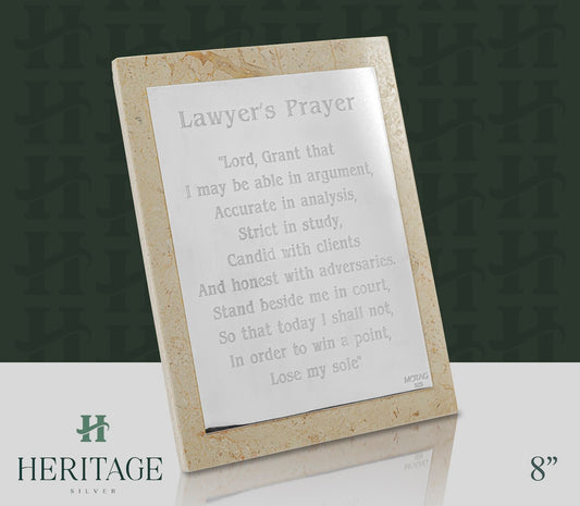 LAWYER BLESSING ON SILVER STAND