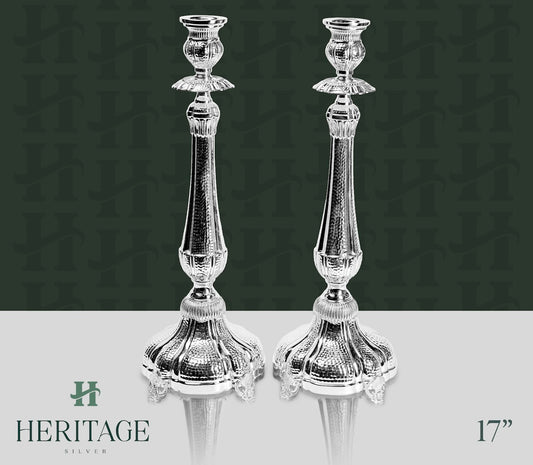 HAMMERED ROUND CANDLESTICKS