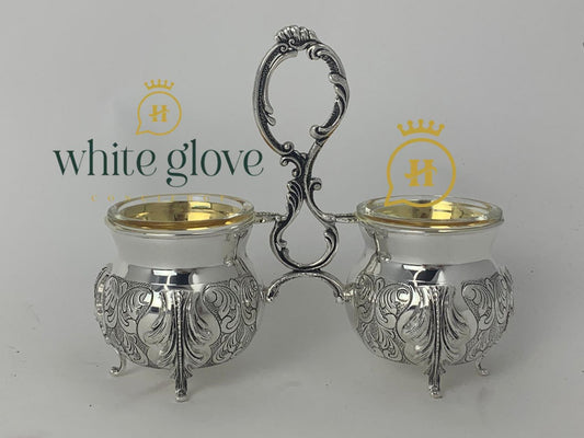 DOUBLE SALT HOLDER ON BASE