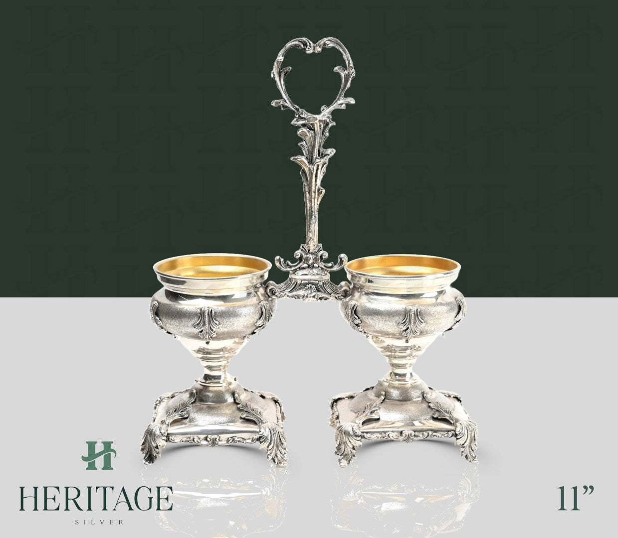 DOUBLE SALT HOLDER ON BASE