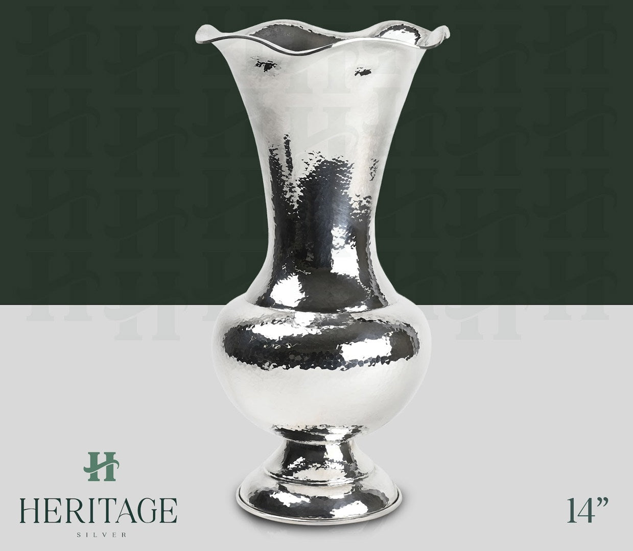 HAMMERED ROUND VASE