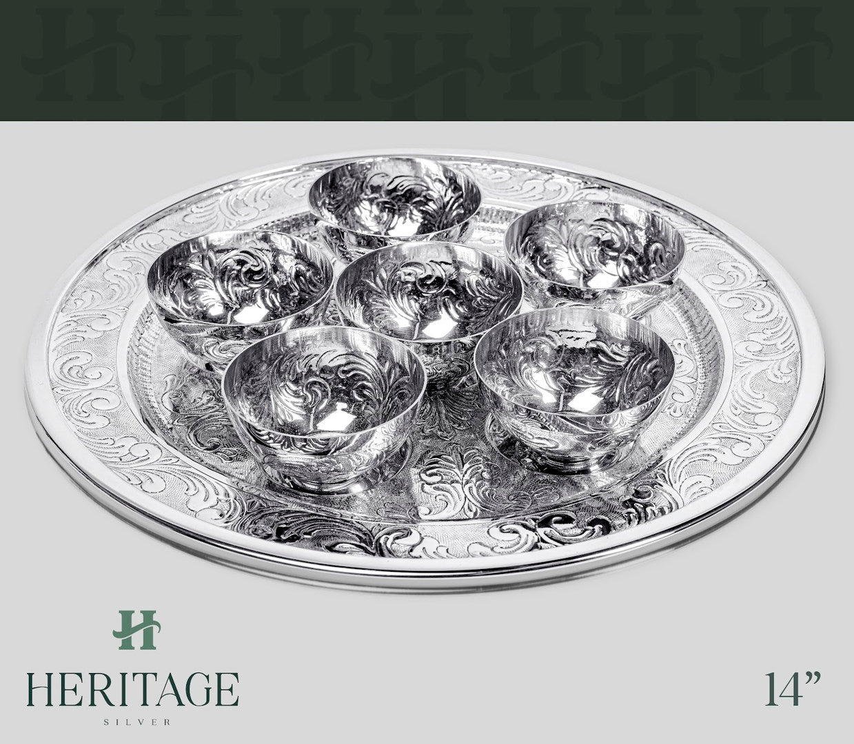 CHASED SEDER PLATE