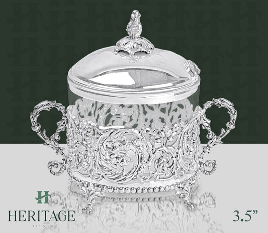 LACE HONEY DISH WITH HANDLE