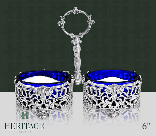 ITALY CASTED DOUBLE SALT HOLDER