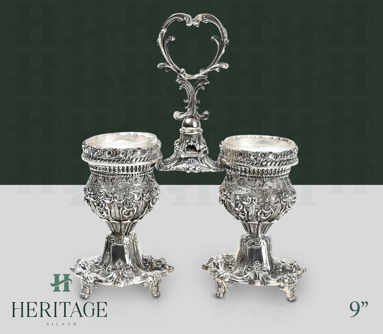 CASTED DOUBLE SALT HOLDER