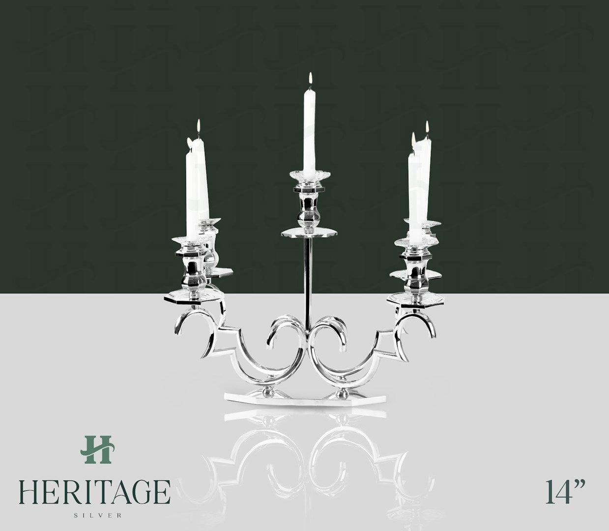 ITALY FINE FLAT 5 LIGHT CANDELABRA