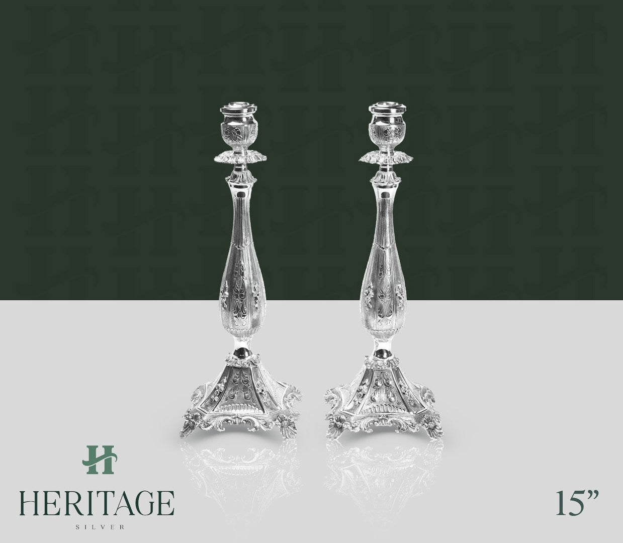 CASTED SQUARE CANDLESTICKS