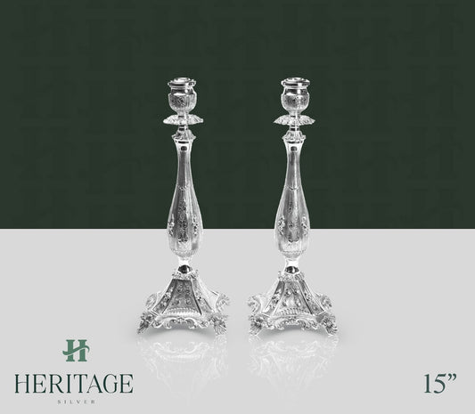 CASTED SQUARE CANDLESTICKS