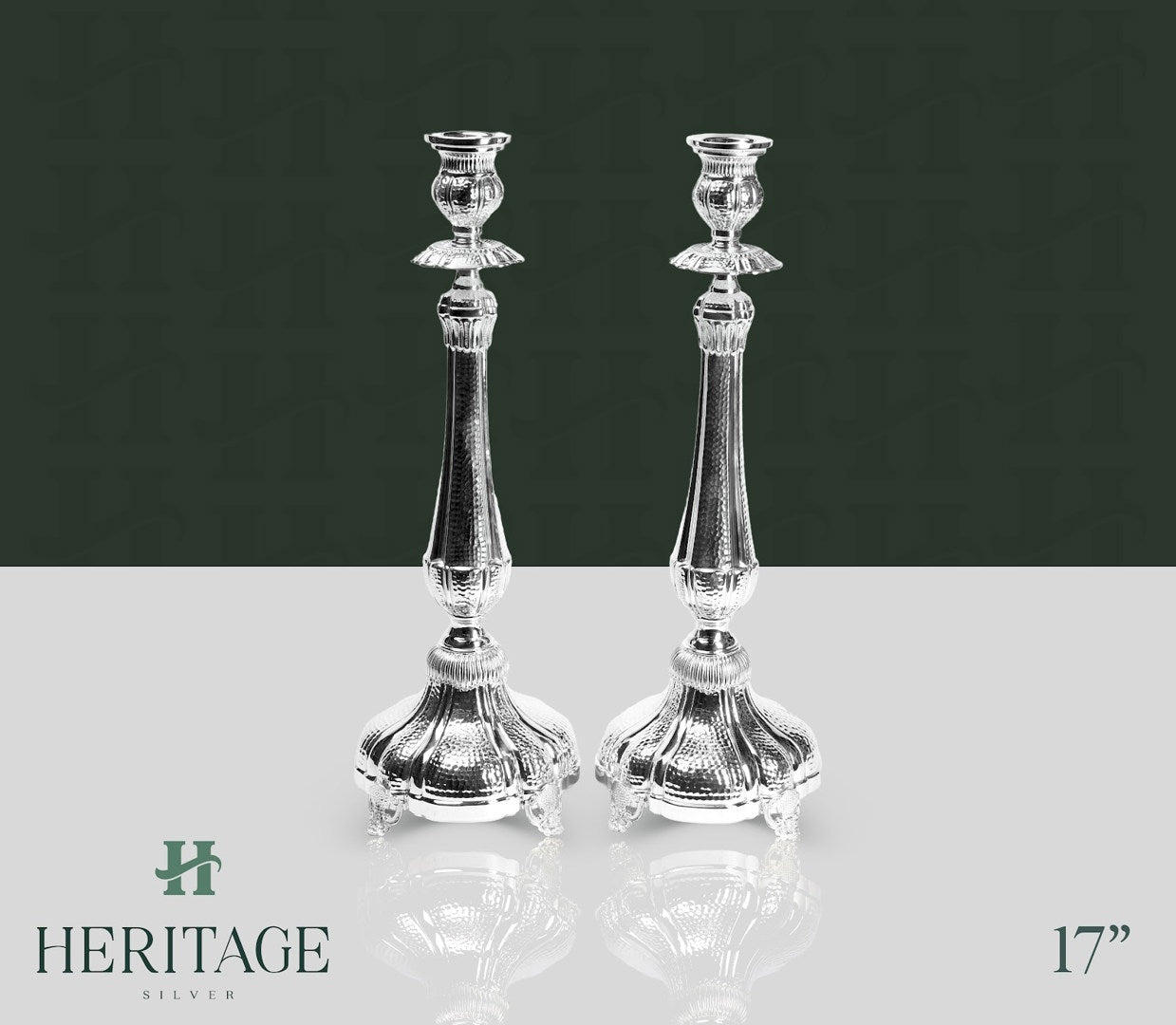 HAMMERED ROUND CANDLESTICKS