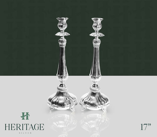 HAMMERED ROUND CANDLESTICKS