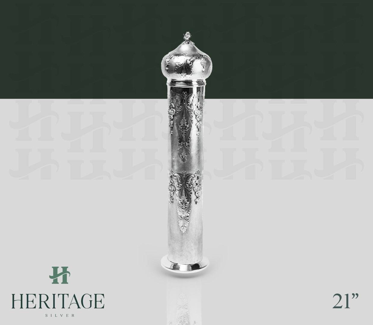 ITALY 16 IN FLOWER CHASED MEGILLAH HOLDER