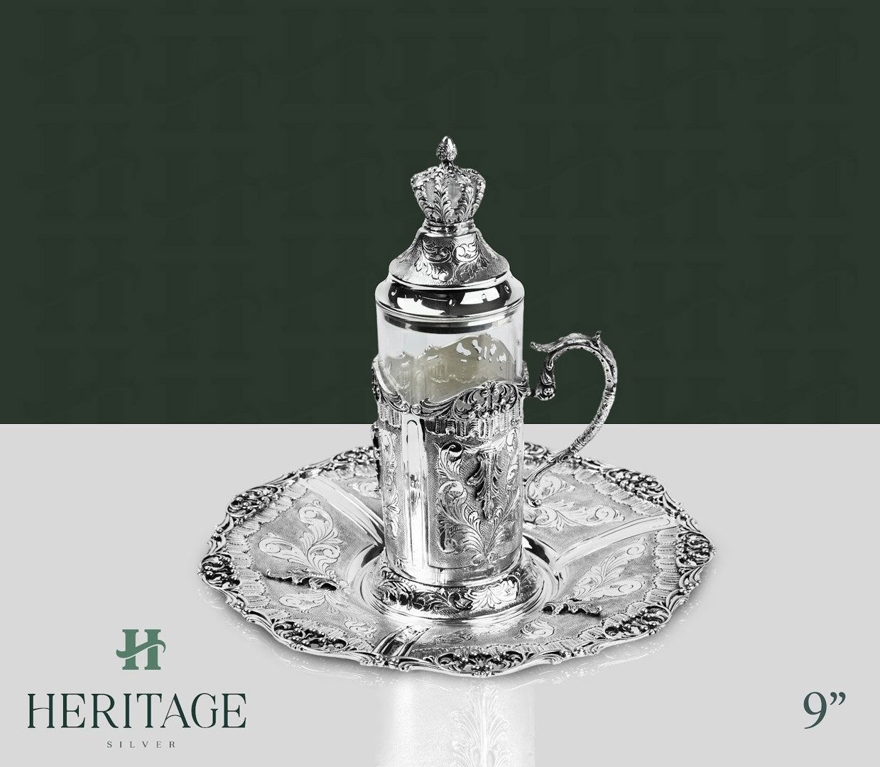 DECORATIVE TEA SET LACE BORDER