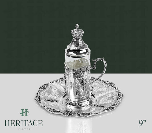 DECORATIVE TEA SET LACE BORDER