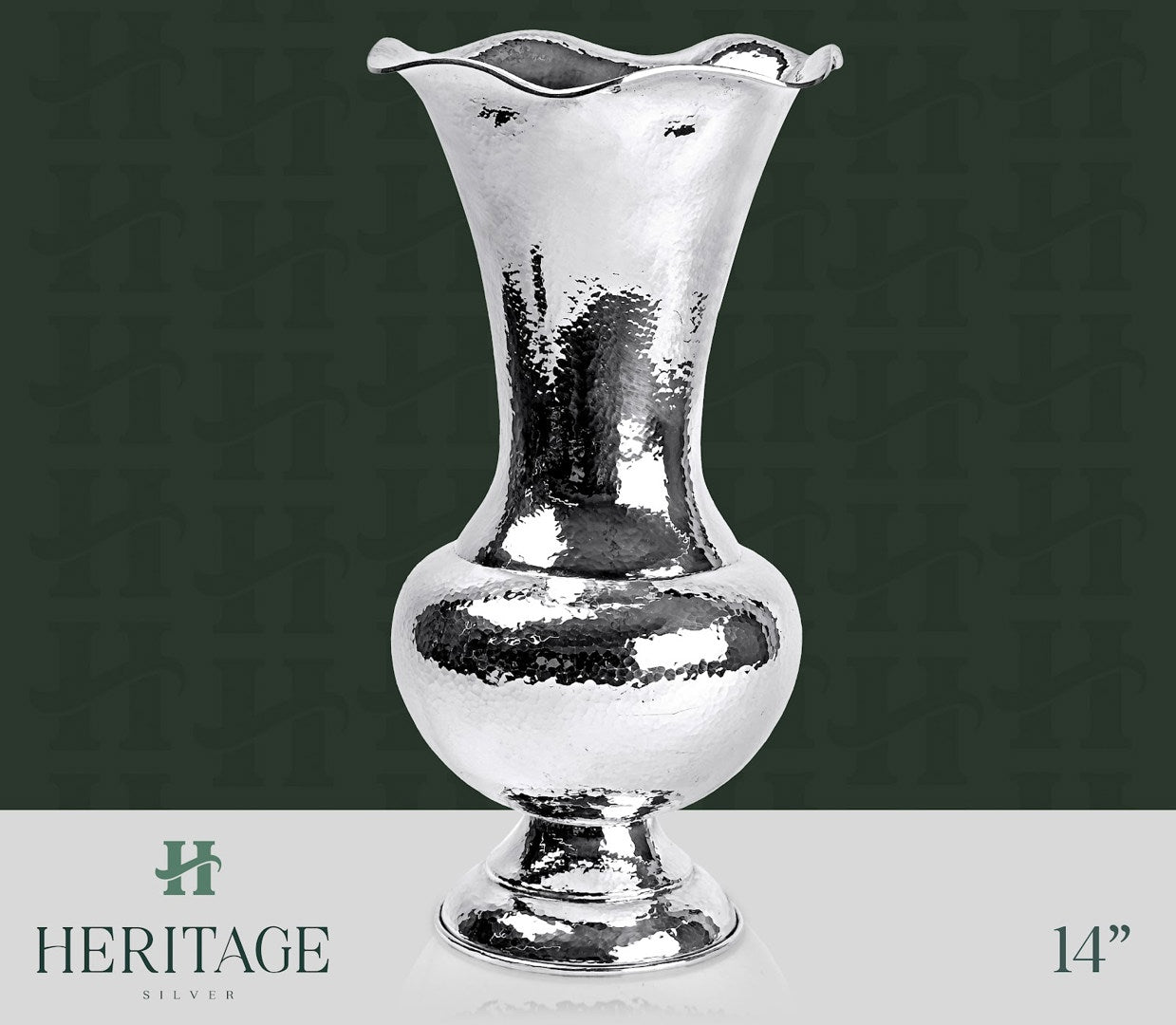 HAMMERED ROUND VASE