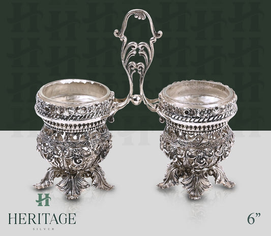 CASTED DOUBLE SALT HOLDER